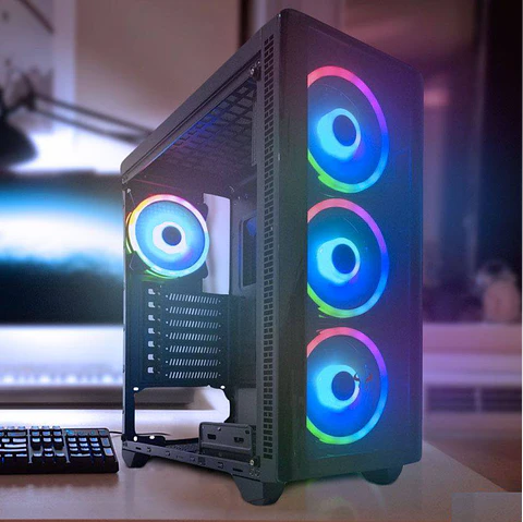 Gabinete Riotoro CR110TGS RGB ATX, Vidrio Templado, Incluye 3 ventiladores 120mm