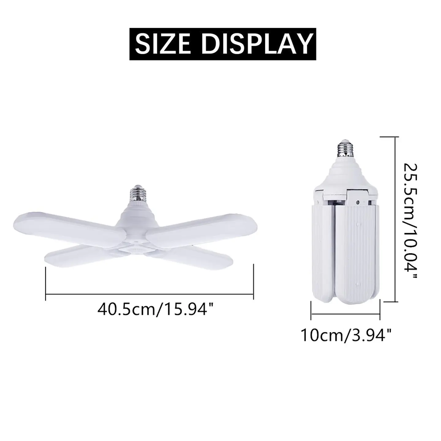 Ampolleta Industrial Led Luz Potente 60w 4 Aspas - Bombilla 6500K, E27 4
