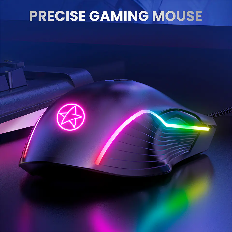 Mouse Gamer Fancy Tech G901, 7 Botones, 6.400 dpi, RGB 3