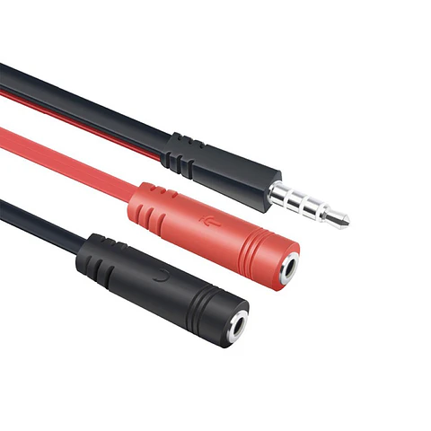 Cable divisor de audio y micrófono - entrada plug 3.5mm