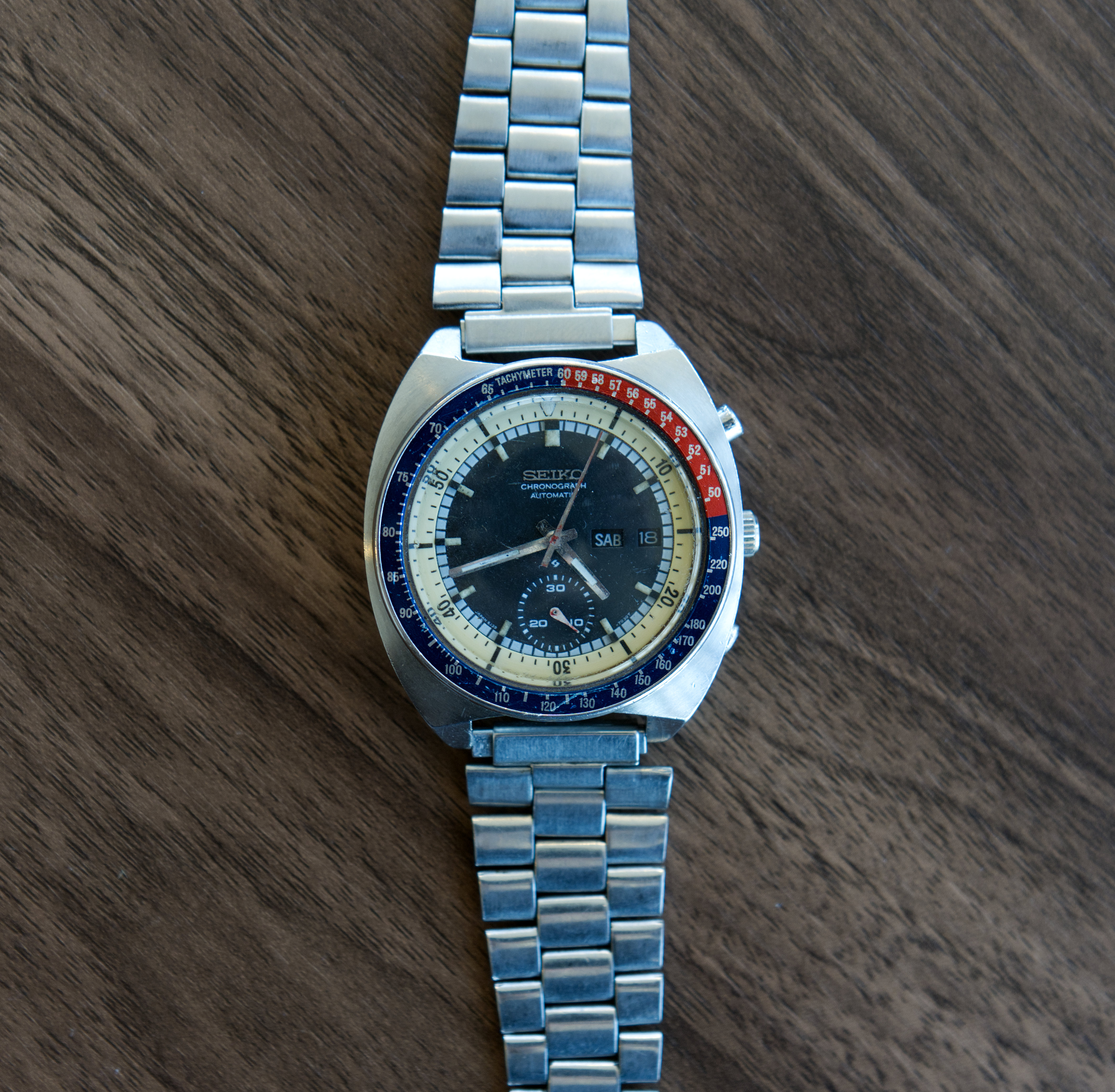 Seiko Chronograph Automático Vintage Pepsi