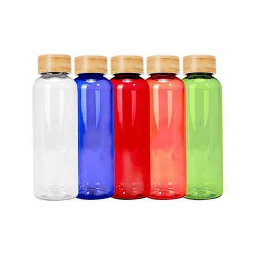 Botella PET tapa bamboo 