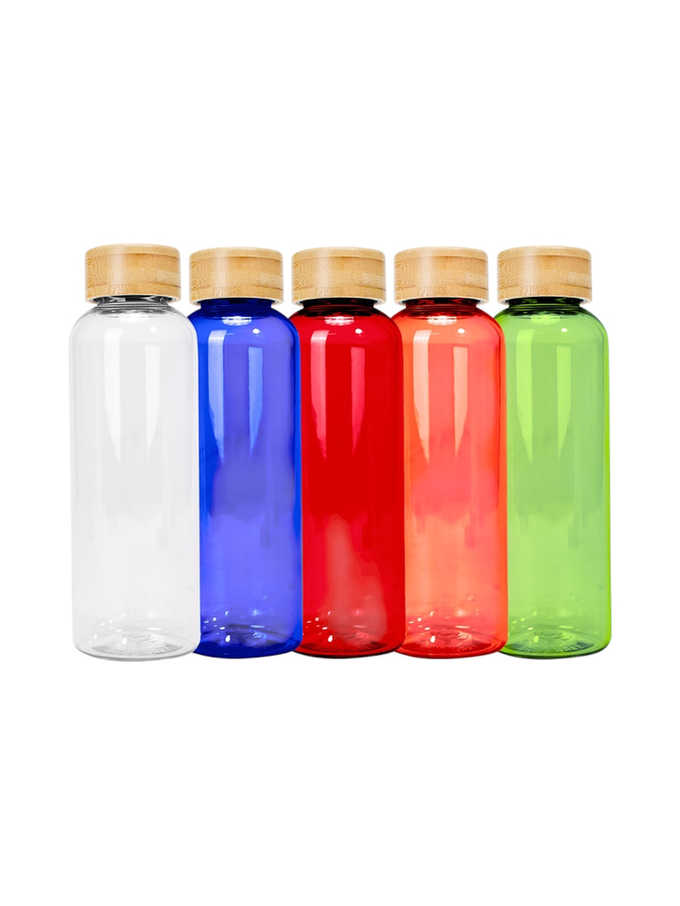 Botella PET tapa bamboo 