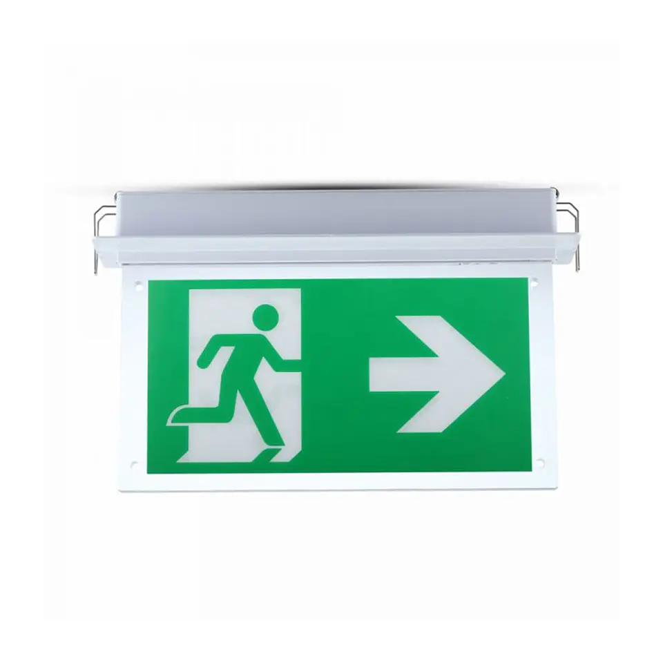 Pantalla de Emergencia Fija Empotrable 522-S 2W LED Samsung 6000K V-TAC 1
