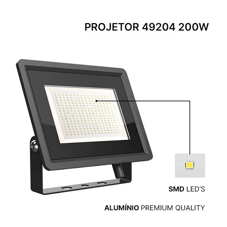 Proyector 49204 200W SMD F-CLASS Negro V-TAC 2