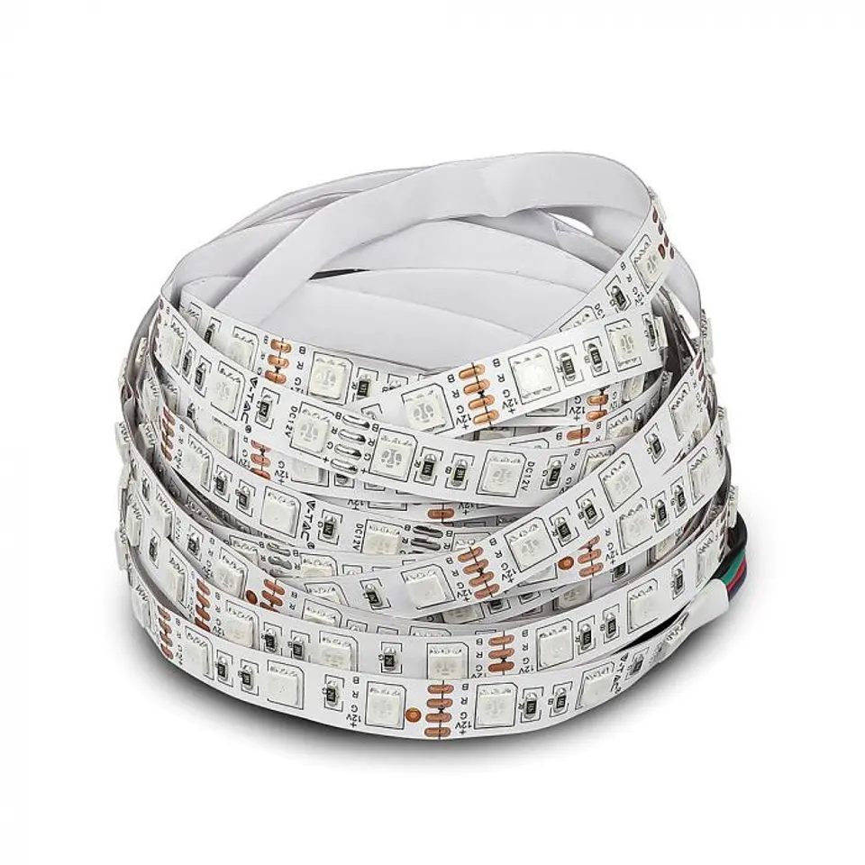 Tira LED 5050 60 7W/M RGB SET IP20 EU PLUG V-TAC 2