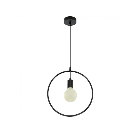 Lámpara Colgante Matt Black, Light with Black Canopy E27 V-TAC