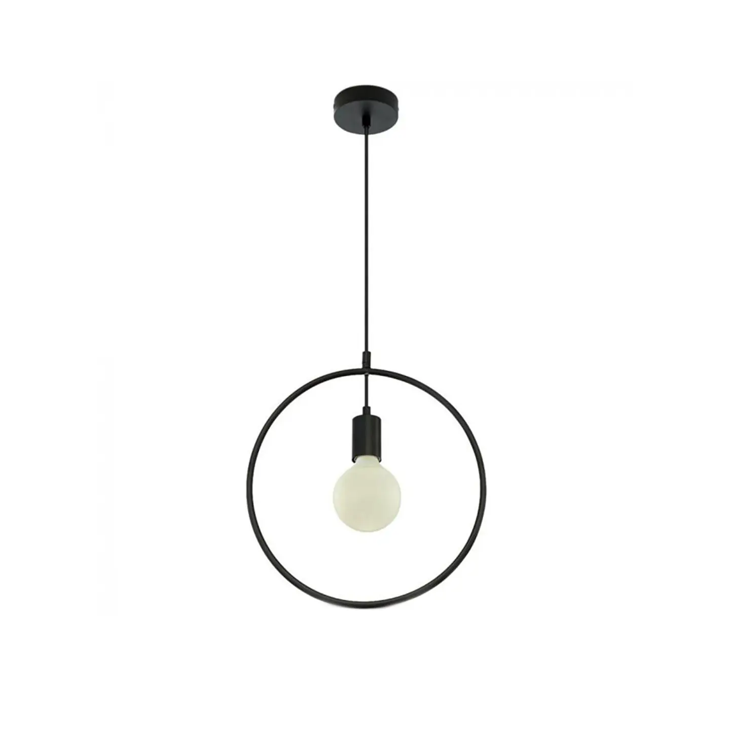 Matt Black Pendant, Light with Black Canopy E27 V-TAC 1