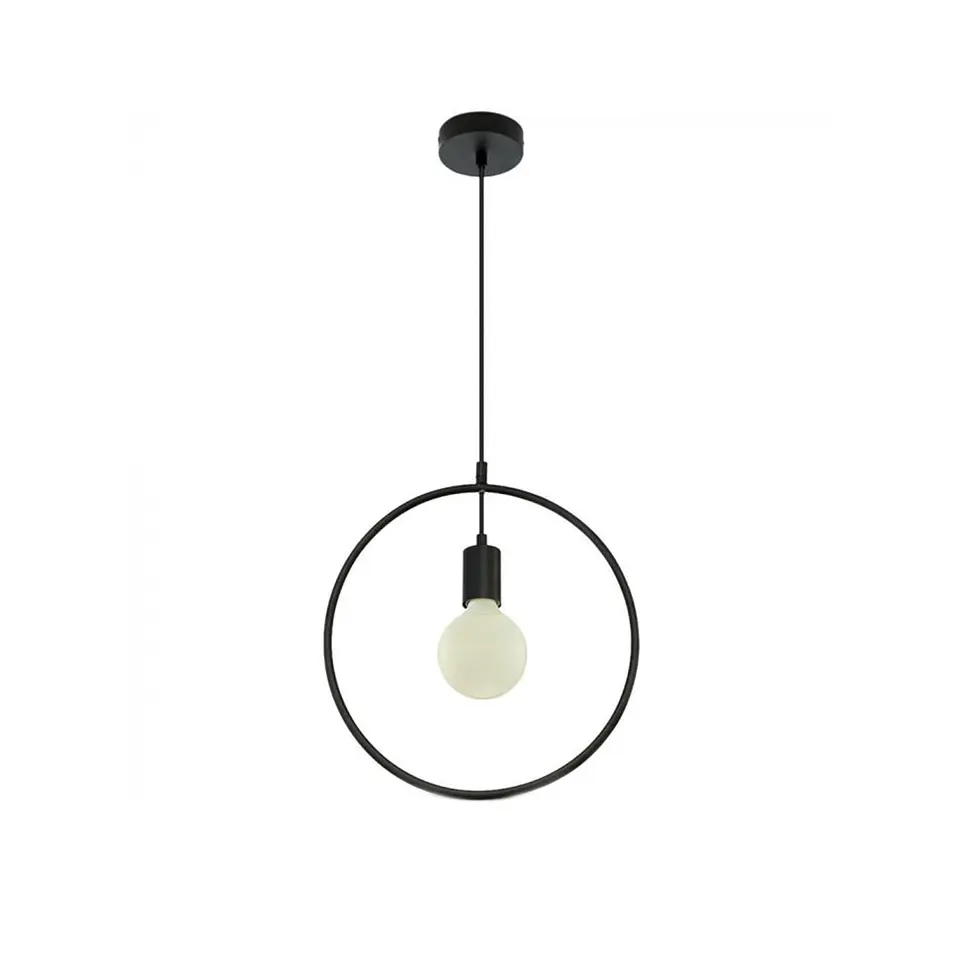 Matt Black Pendant, Light with Black Canopy E27 V-TAC 1