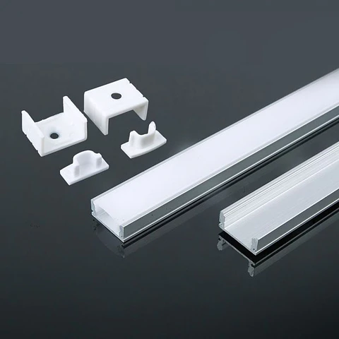 Perfil com Kit para Fita LED 8113 2000X17.4X7MM Prata V-TAC
