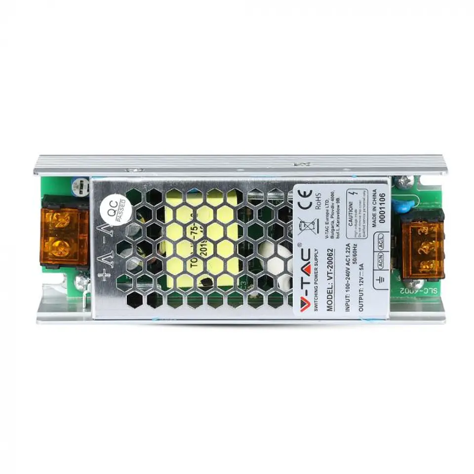 Driver LED SLIM 60W 12V 5A IP20 V-TAC 2