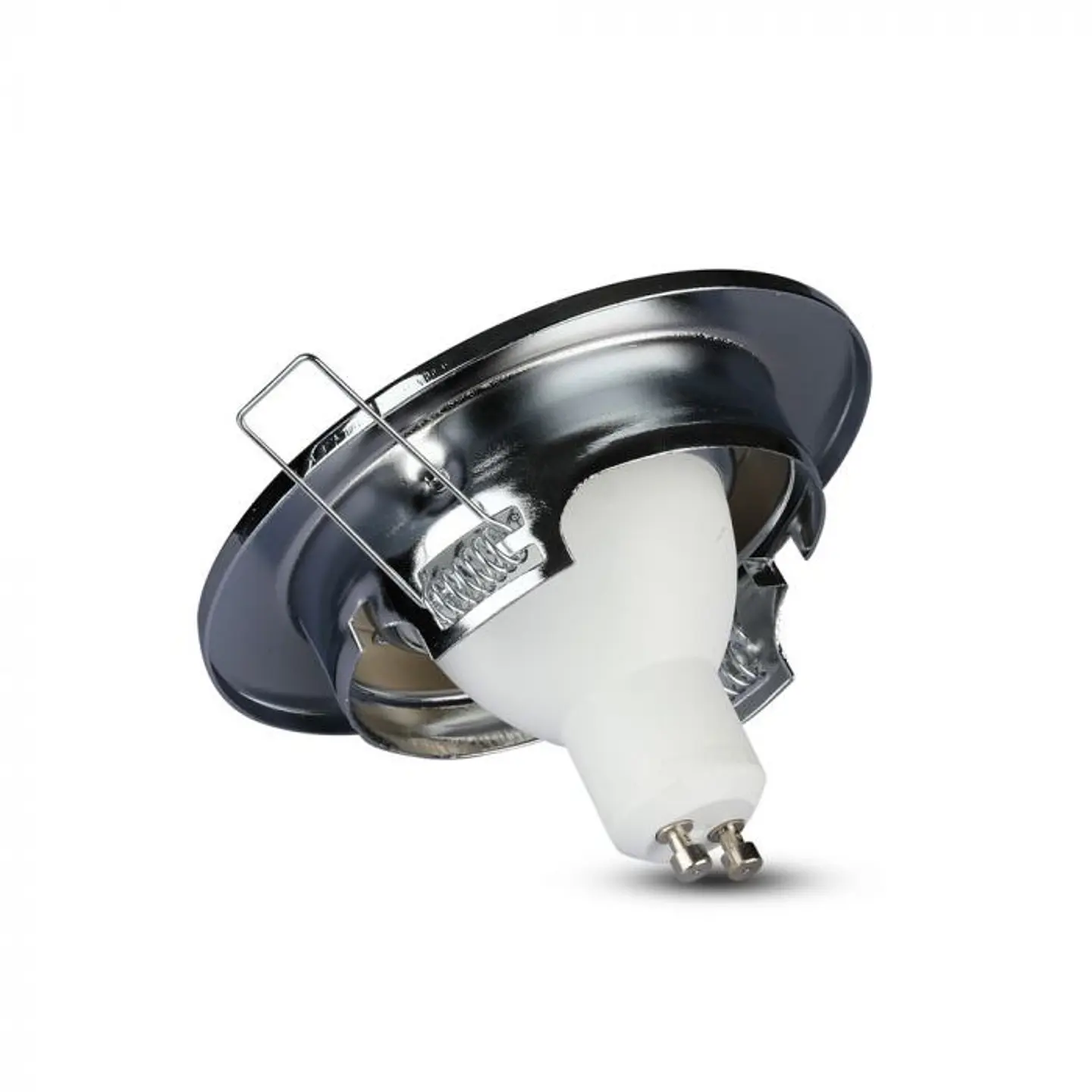 Aro redondo de acero inoxidable cromado GU10 V-TAC 4