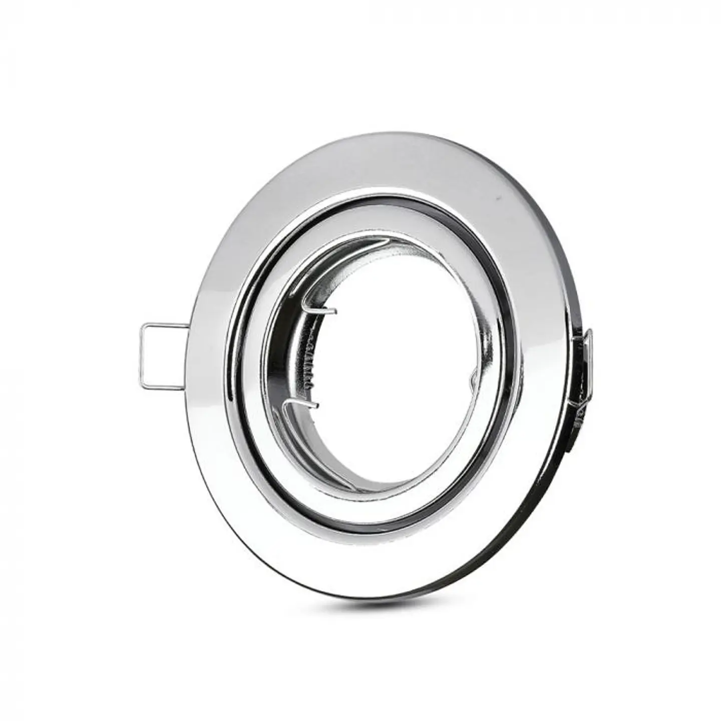 Aro redondo de acero inoxidable cromado GU10 V-TAC 1