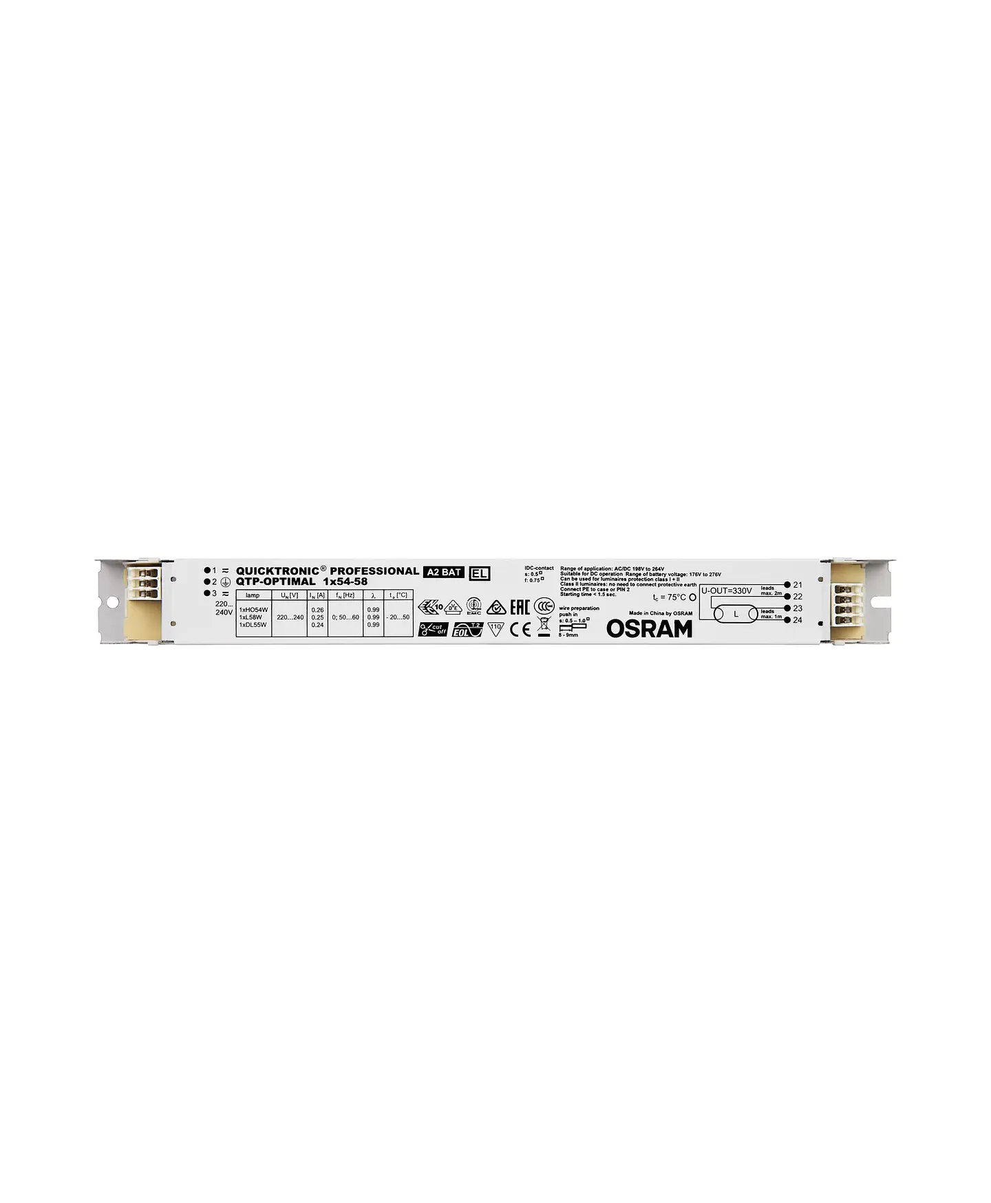 Balastro QTP-Optimal 1X54-58 Osram 2