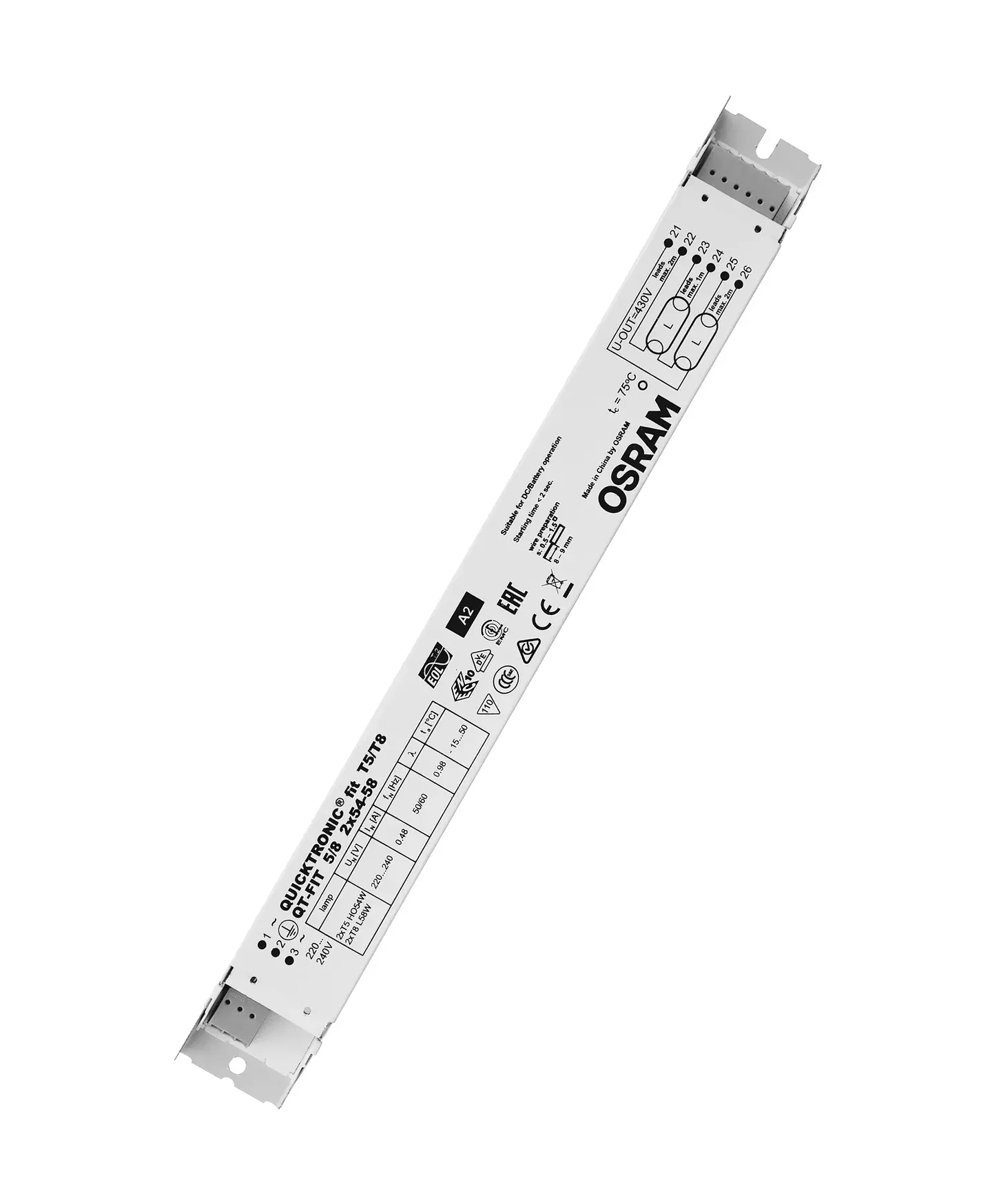Balastro QT-FIT 5/8 2X54-58 Osram 1