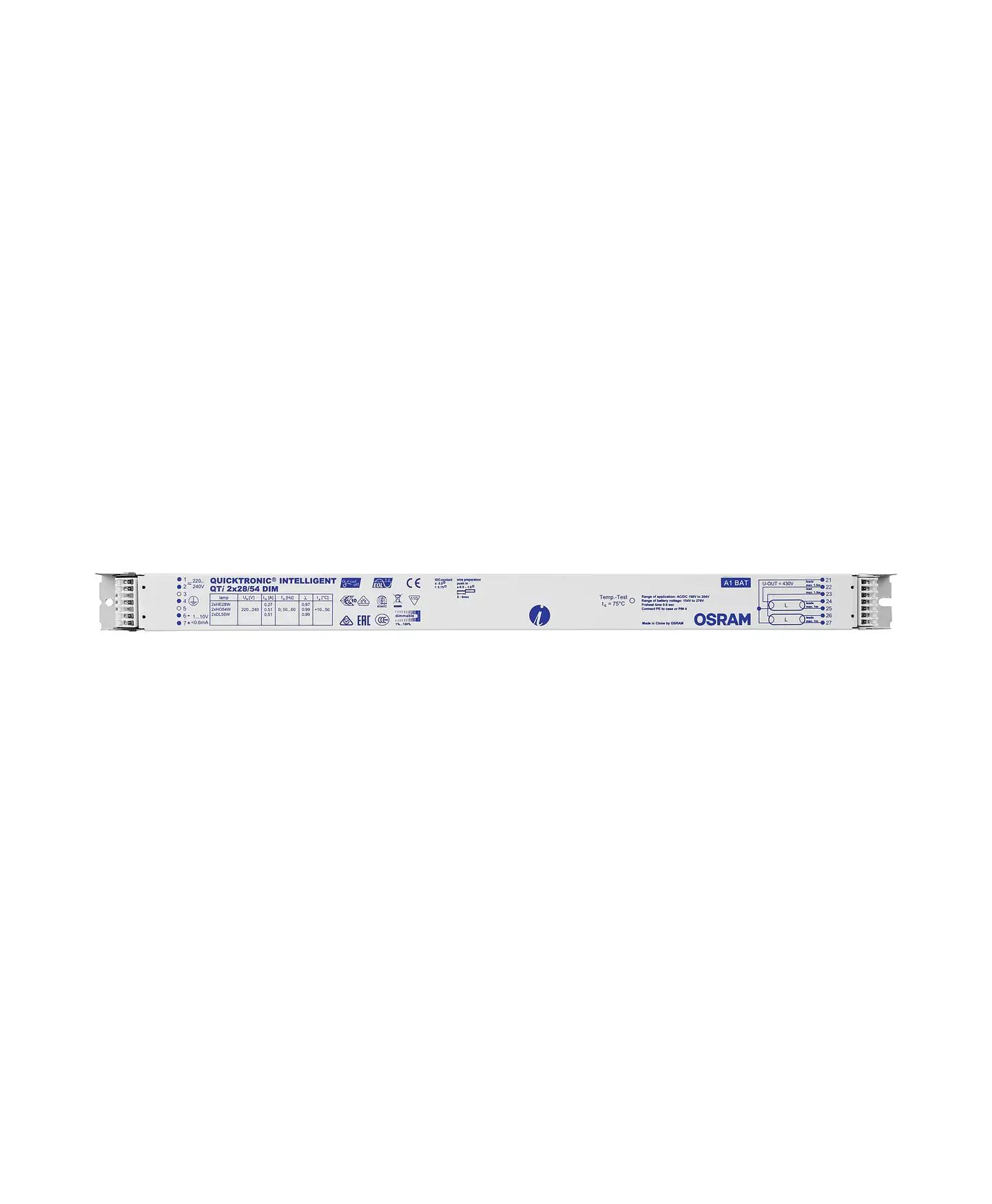 Balastro QTi 2X28/54 DIM Osram 2