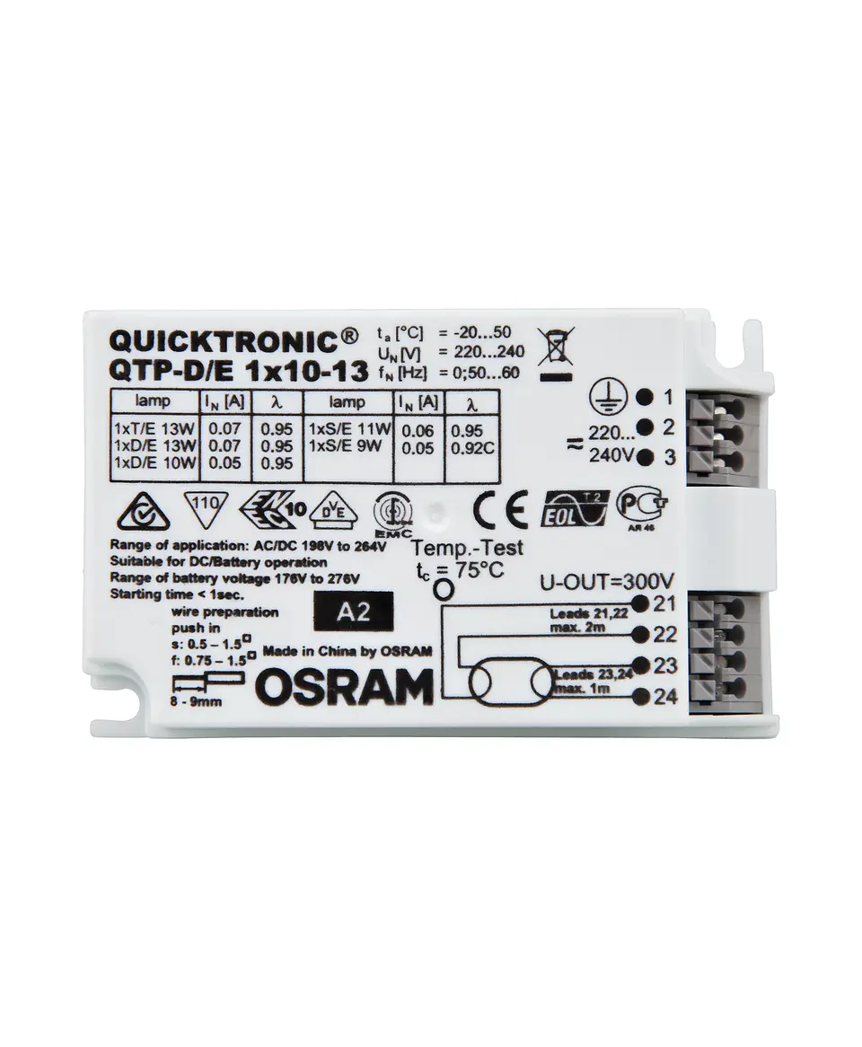 Balastro QTP-D/E 1X10-13 Osram 2
