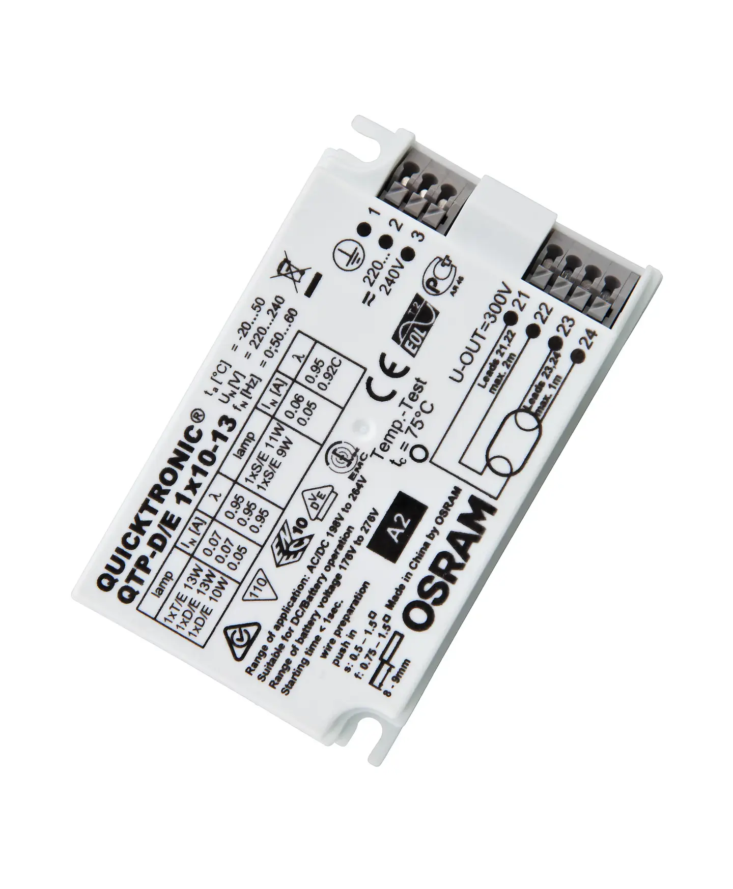 Balastro QTP-D/E 1X10-13 Osram 1