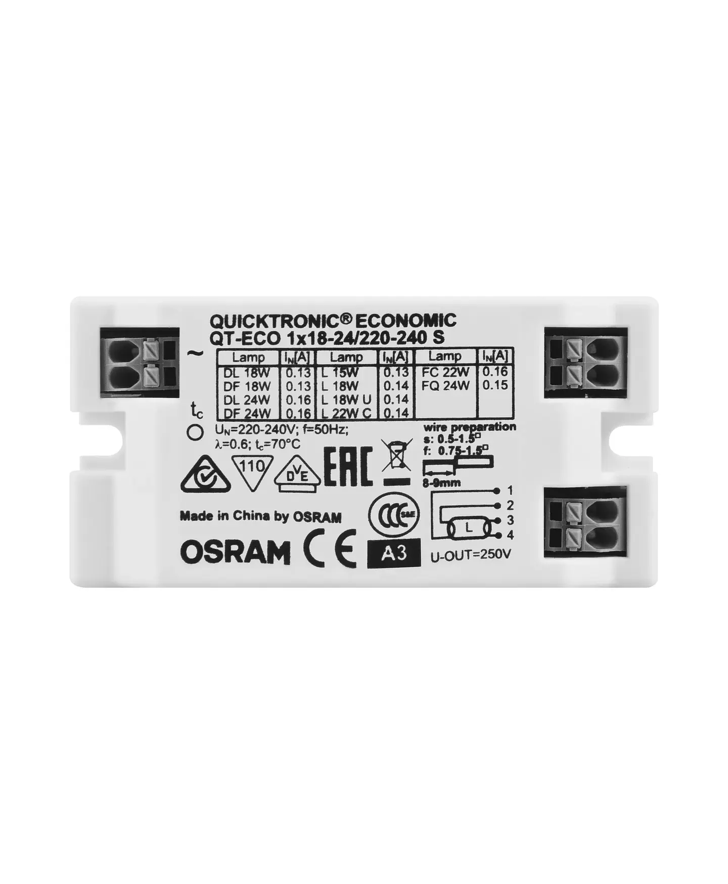 Balastro QT-ECO 1X18W-24 S Osram 2