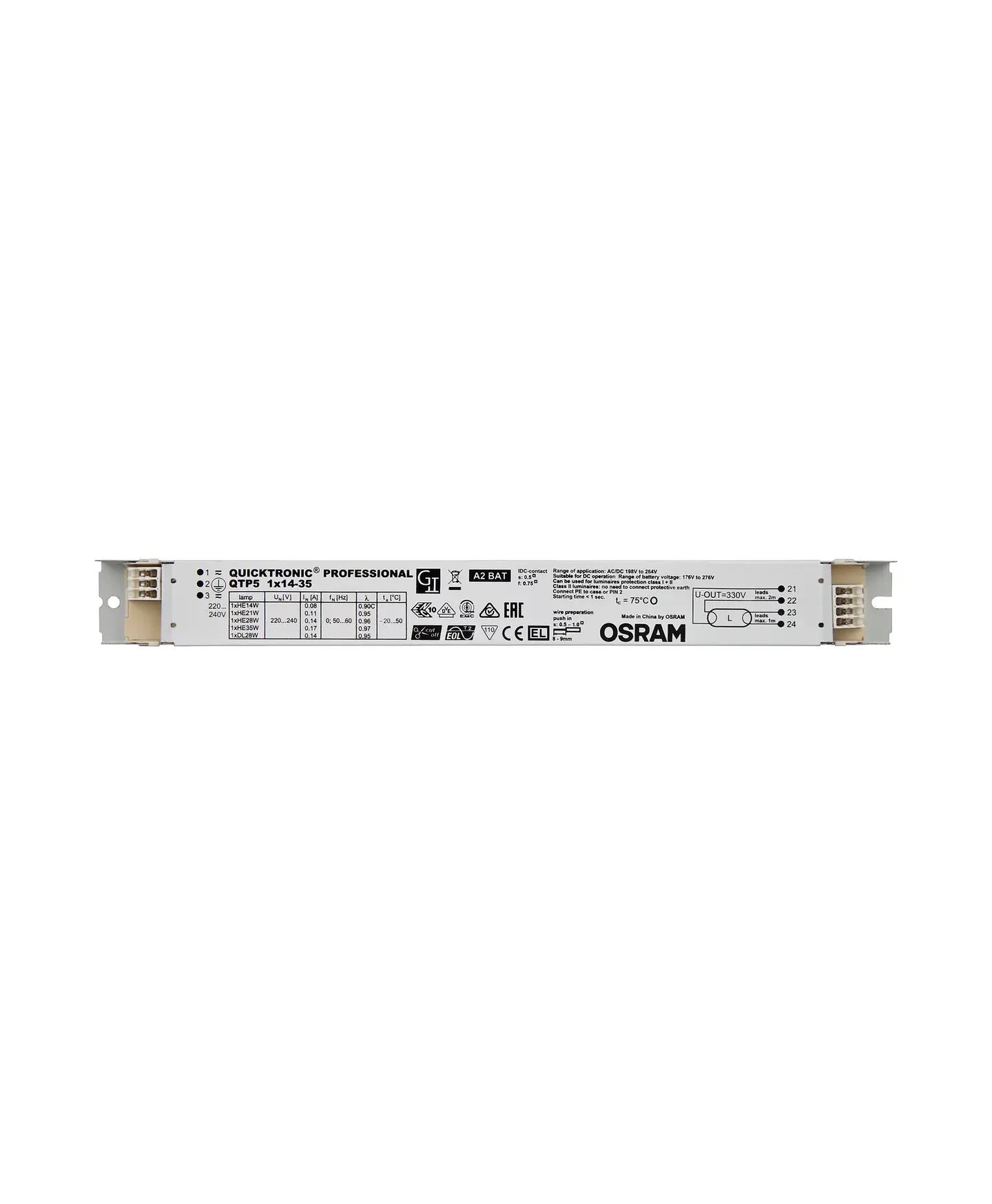 Balastro QT-P 1X14-35W Osram 2