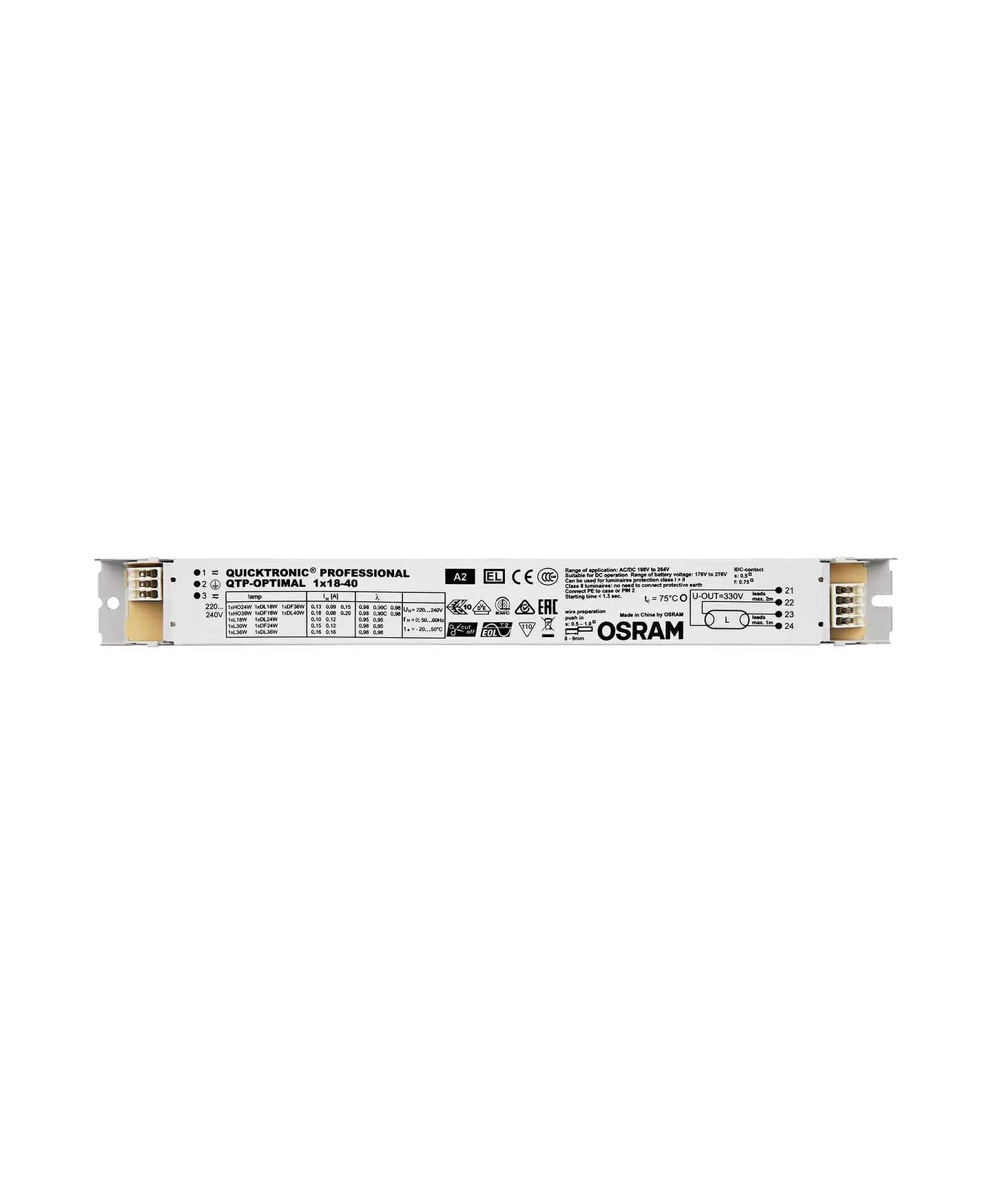 Balastro QTP-Optimal 1X18-40 Osram 2