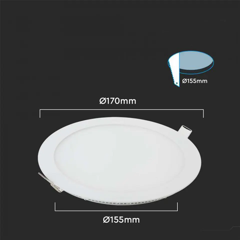 Downlight LED de encastrar redondo 12W V-TAC 2