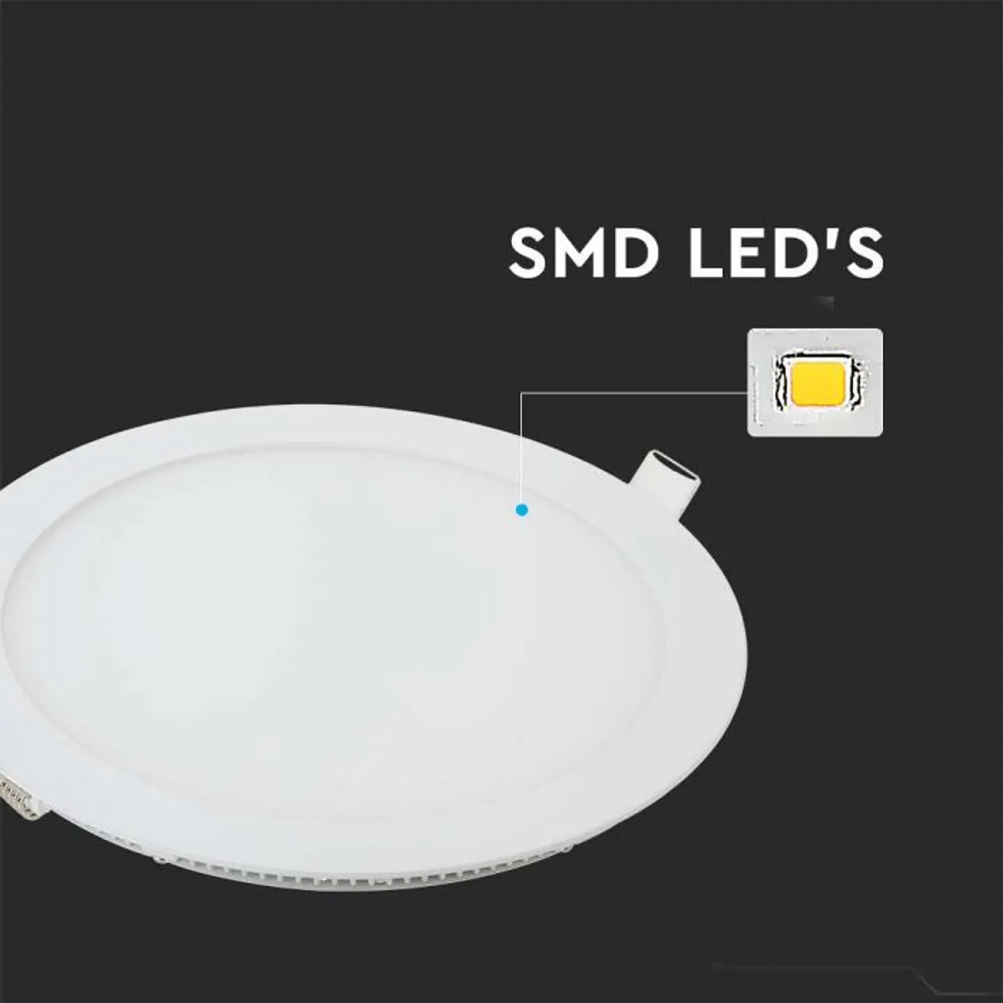 Downlight LED de encastrar redondo 12W V-TAC 3
