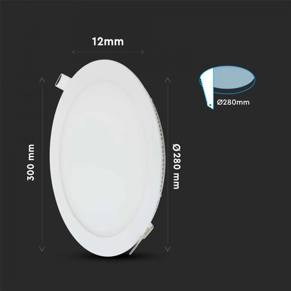 Downlight LED empotrable redondo 24W 2700K V-TAC 2