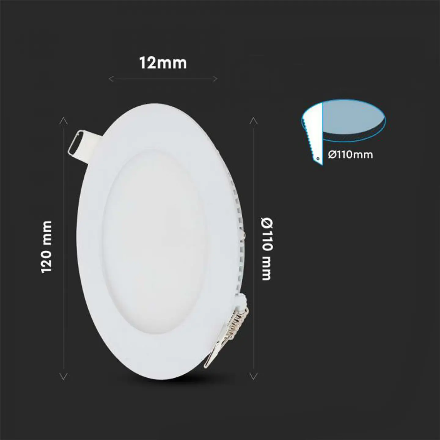 Round recessed LED downlight 6W V-TAC 2