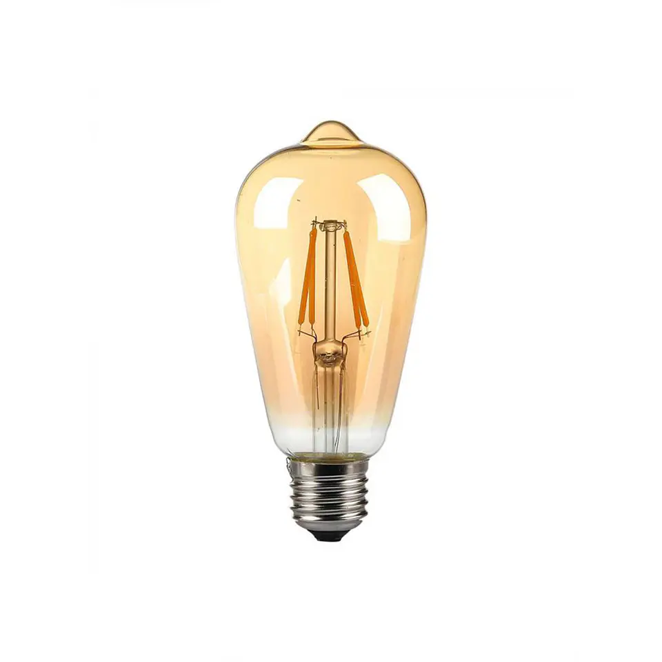 Lâmpada LED ST64 4W 2200K E27 âmbar V-TAC 1