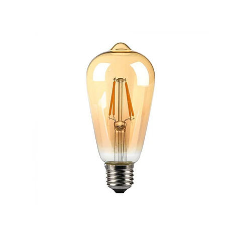 Bombilla LED ST64 8W 2200K E27 ámbar V-TAC