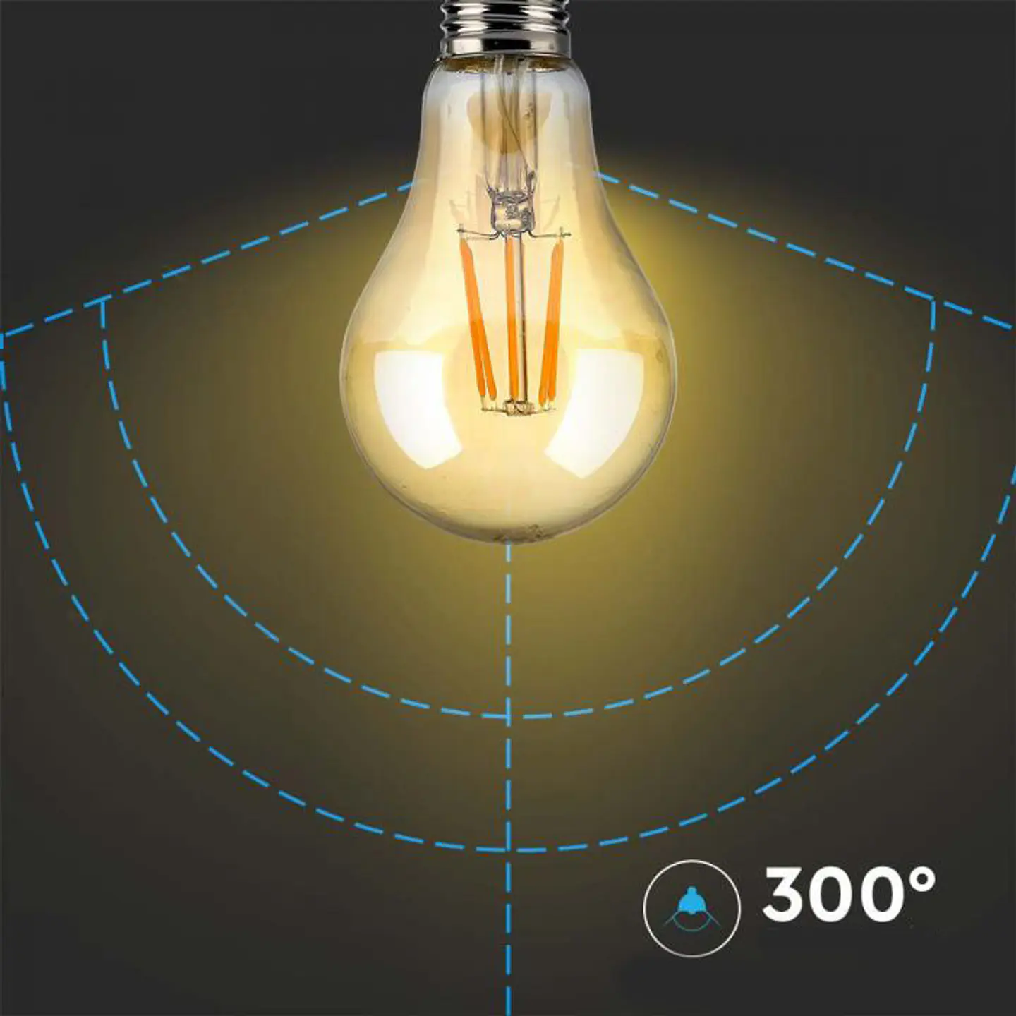LED Bulb A67 10W E27 2200K Amber V-TAC 3