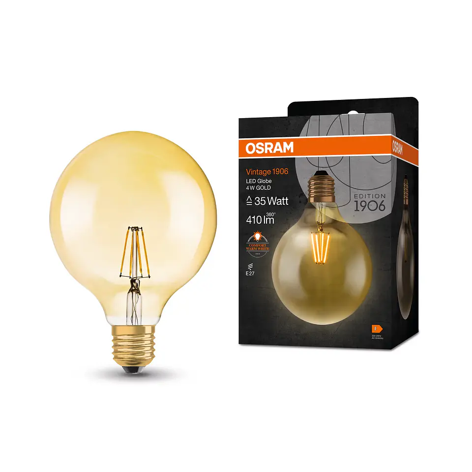 Bombilla LED 1906 Globe 35 Filament 4W 824 Gold E27 Ledvance 2