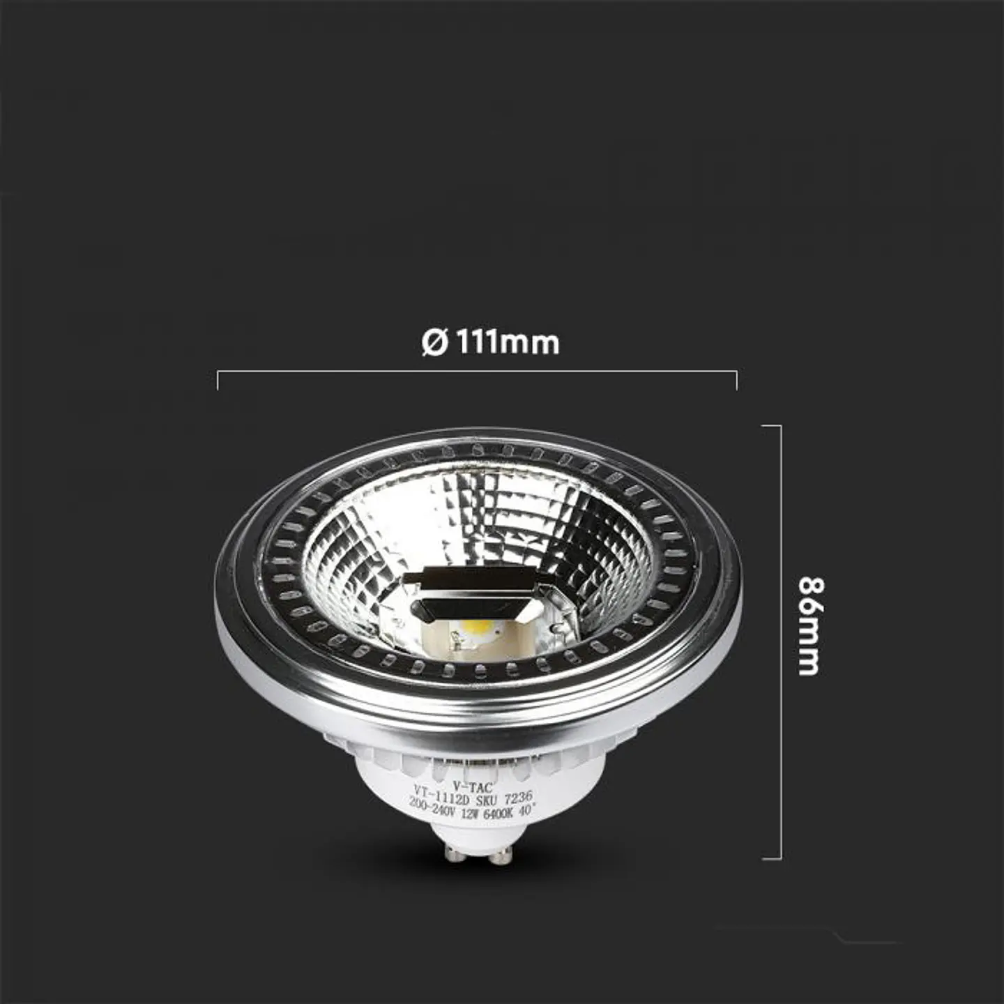 Bombilla AR111 12W 40º GU10 V-TAC 4