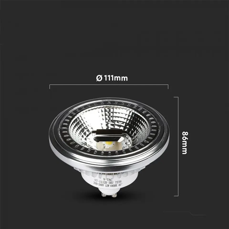 Bombilla AR111 12W 40º GU10 V-TAC 4