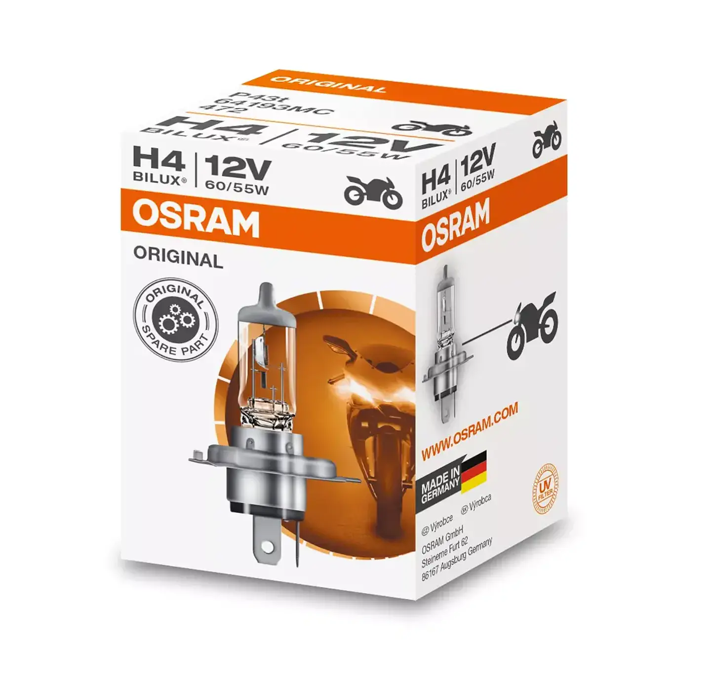 Lâmpada de halogéneo 64193 original line H4 12V 60/55W Osram 3