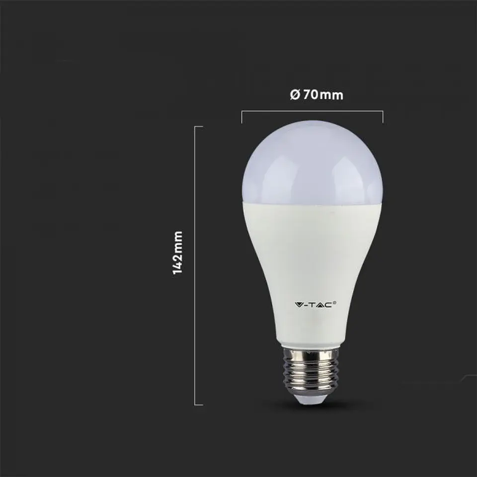 Lâmpada LED Plastic Chip Samsung  9W A70 E27 (emergência: 3h) V-TAC 2