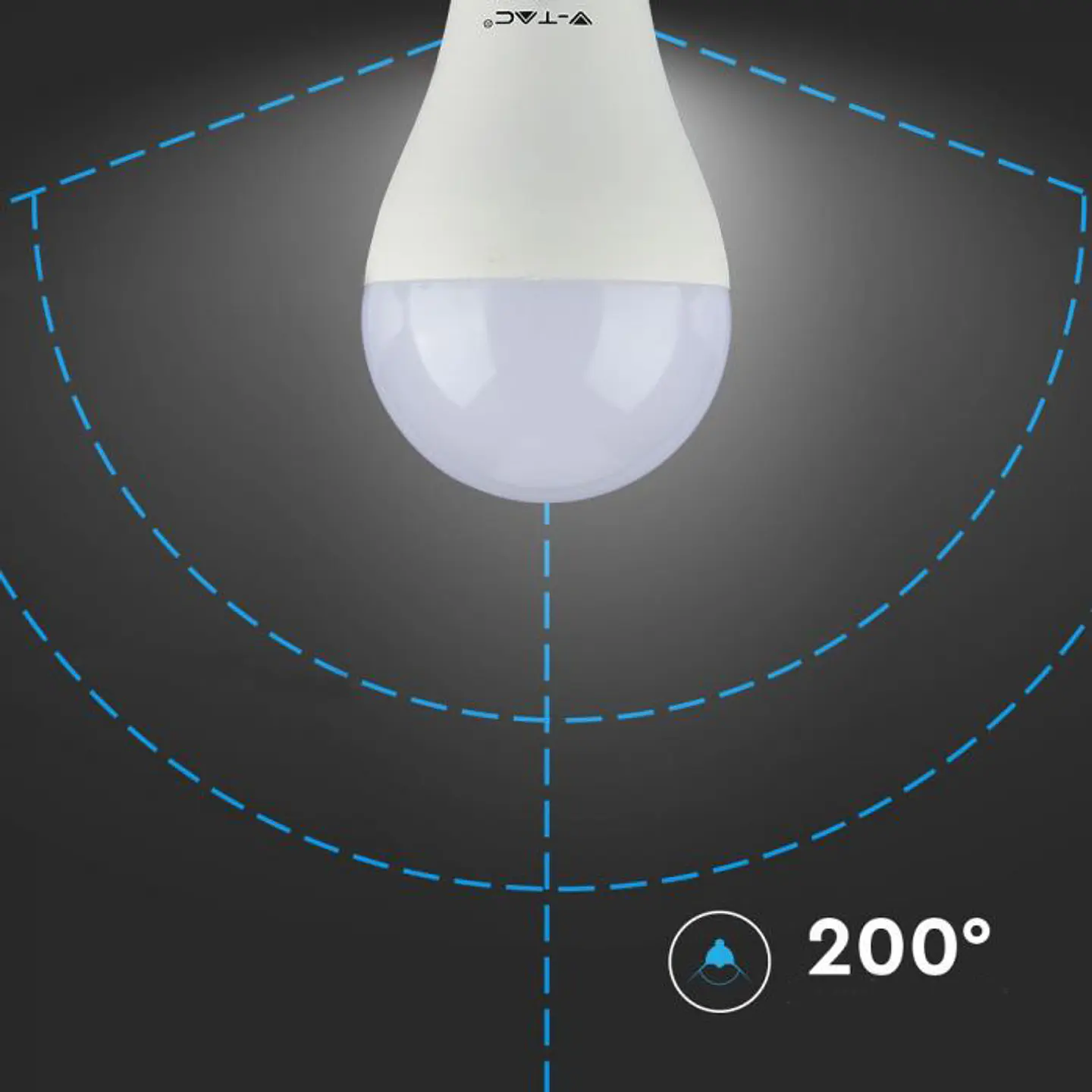 Lâmpada LED Plastic 15W A65 4000K E27 200° V-TAC 3