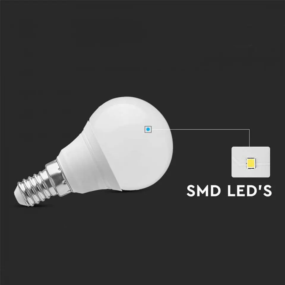 Lamp LED Plastic 3.7W E14 P45 V-TAC 4