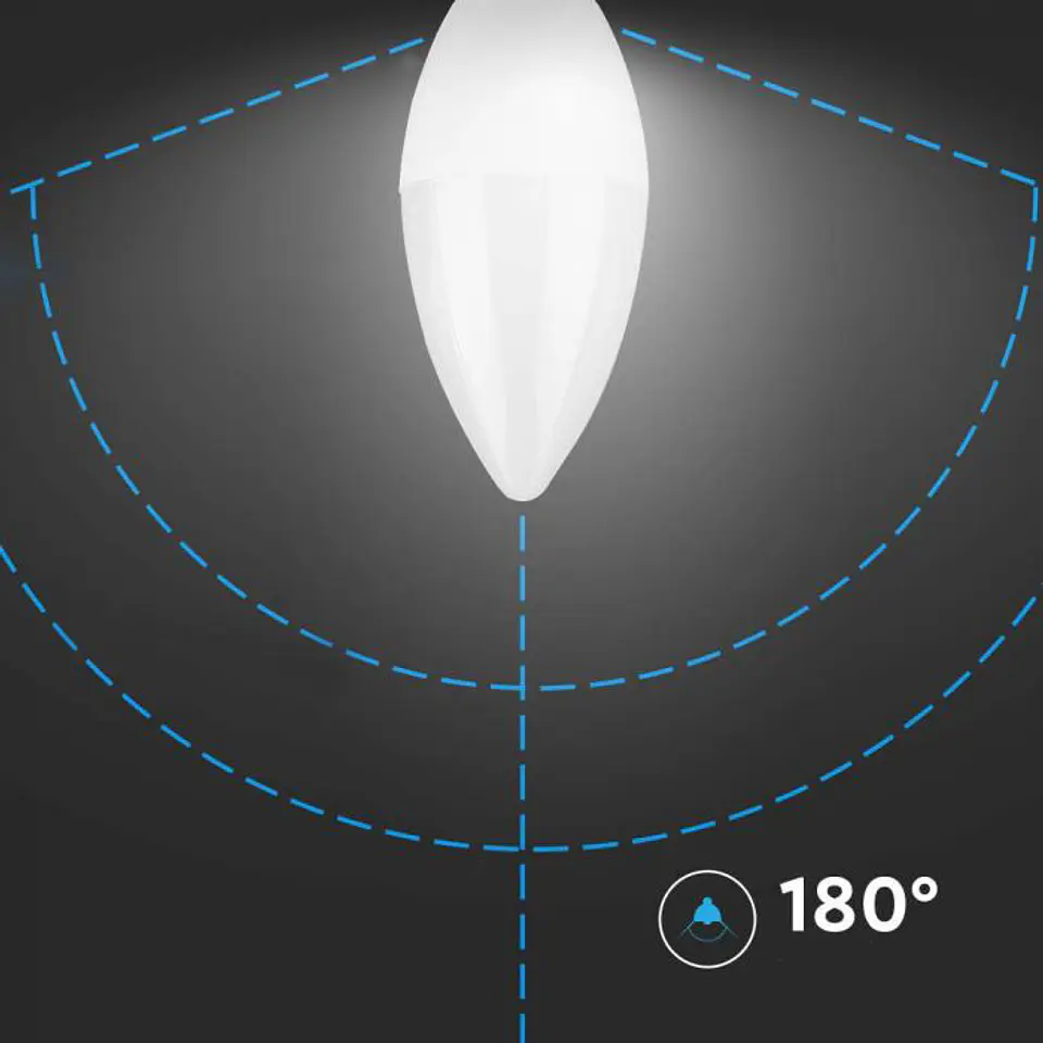 Lâmpada LED vela 4.5W 3000K E14 V-TAC 3