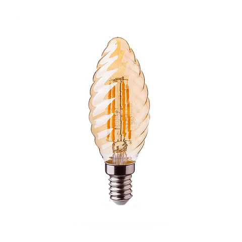 Bombilla LED vela filamento 4W 2200K E14 ámbar V-TAC