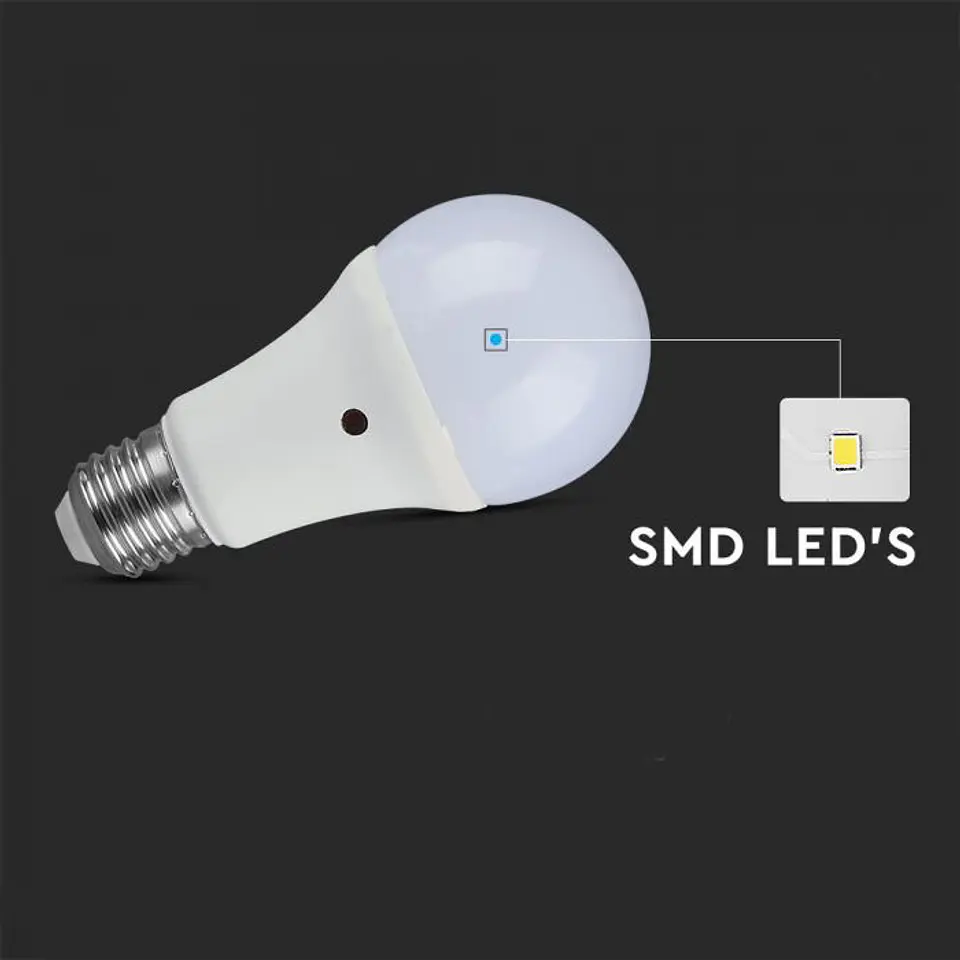 Lâmpada LED 9W E27 200º c/sensor V-TAC 2