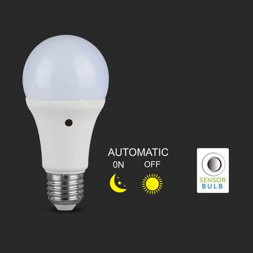 Lâmpada LED 9W E27 200º c/sensor V-TAC 5