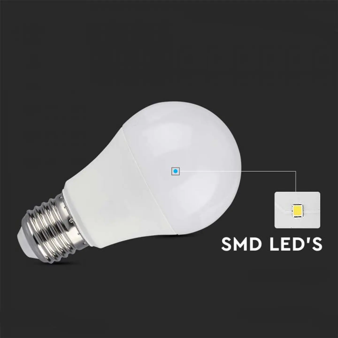 Bombilla LED Plastic 10.5W A60 E27 V-TAC 4