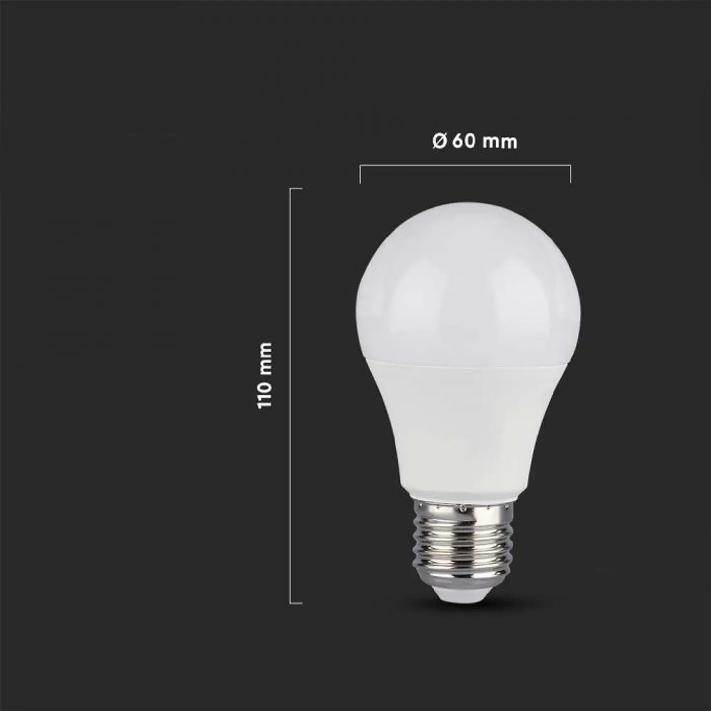 Bombilla LED Plastic 10.5W A60 E27 V-TAC 2