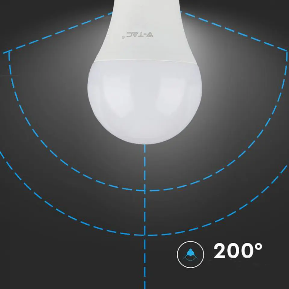 Lâmpada LED Plastic 11W A60 3000K E27 V-TAC 3