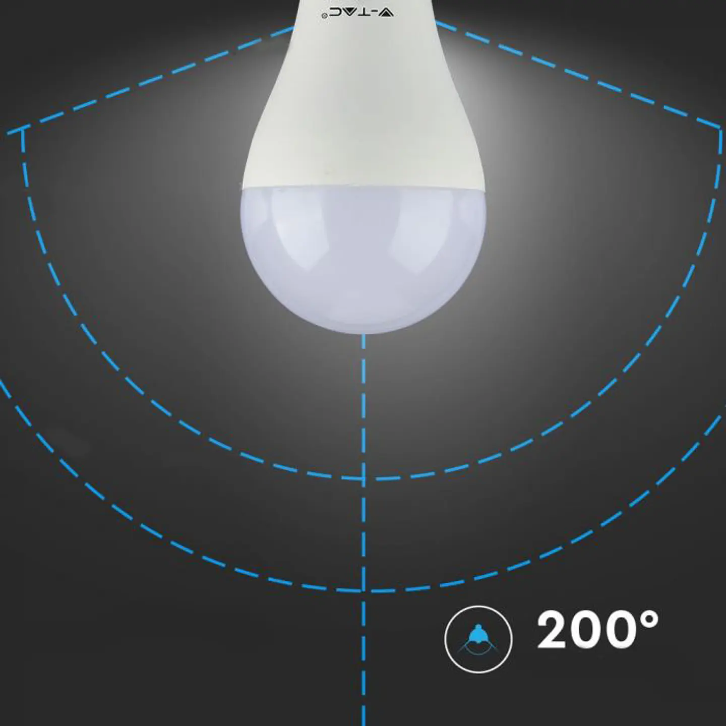 Lâmpada LED Plastic 15W A65 2700K E27 (2 unid. ) V-TAC 4