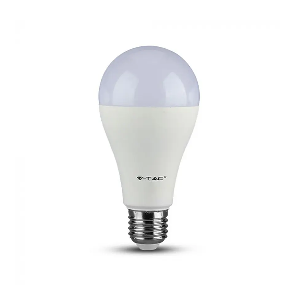 Lâmpada LED Plastic 15W A65 2700K E27 (2 unid. ) V-TAC 1