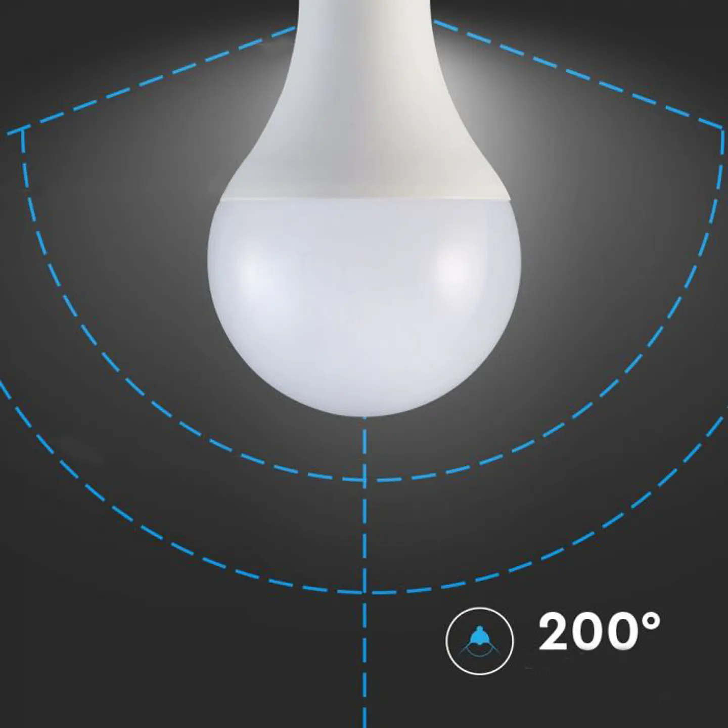 Bombilla LED Plastic 18W A80 Chip Samsung 3000K E27 V-TAC 4