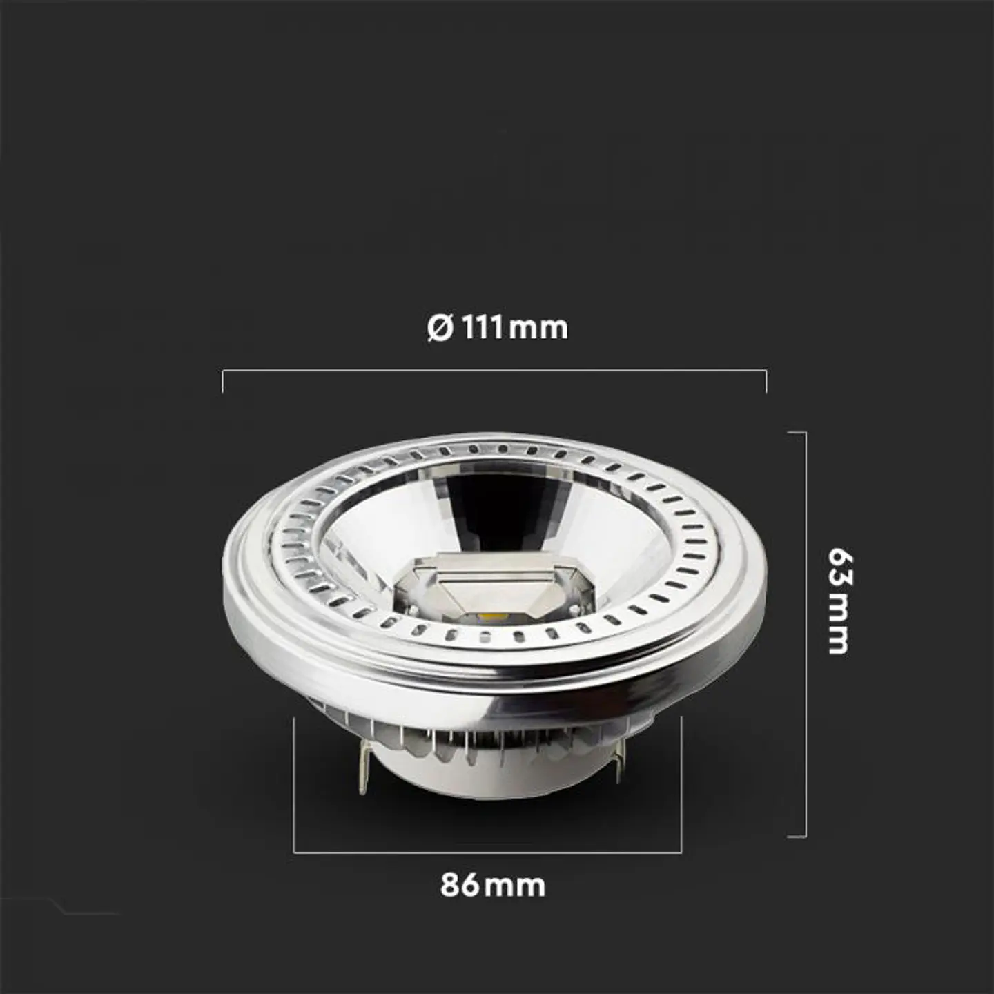 Lâmpada LED 15W AR111 12V G53 40º V-TAC 2